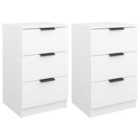 Vidaxl Bedside Cabinets 2 Pcs White 40X36X65 Cm