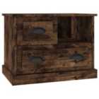 Vidaxl Bedside Cabinet Smoked Oak 60X39X45 Cm