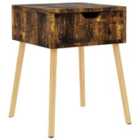 Vidaxl Bedside Cabinet Smoked Oak 40X40X56 Cm Engineered Wood