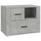 Vidaxl Bedside Cabinet Concrete Grey 60X36X45 Cm Engineered Wood