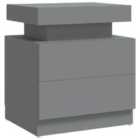 Vidaxl Bedside Cabinet Grey 45X35X52 Cm Engineered Wood