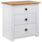 Vidaxl Bedside Cabinet White 46X40X57 Cm Pinewood Panama Range