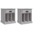 Vidaxl Bedside Cabinets 2 Pcs Grey Sonoma 43X36X50 Cm