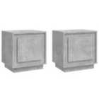 Vidaxl Bedside Cabinets 2 Pcs Concrete Grey 44X35X45 Cm Engineered Wood