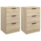 Vidaxl Bedside Cabinets 2 Pcs Sonoma Oak 40X36X65 Cm