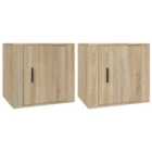 Vidaxl Bedside Cabinets 2 Pcs Sonoma Oak 50X39X47 Cm