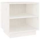 Vidaxl Bedside Cabinet White 40X34X40 Cm Solid Wood Pine
