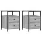 Vidaxl Bedside Cabinets 2 Pcs Grey Sonoma 44X45X60 Cm Engineered Wood