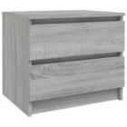 Vidaxl Bed Cabinet Grey Sonoma 50X39X43.5 Cm Engineered Wood