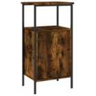 Vidaxl Bedside Cabinet Smoked Oak 41X31X80 Cm Engineered Wood