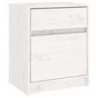 Vidaxl Bedside Cabinet White 40X31X50 Cm Solid Pinewood