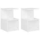 Vidaxl Bedside Cabinets 2 Pcs White 35X35X55 Cm Engineered Wood