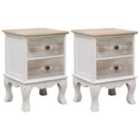 Vidaxl Bedside Cabinets 2 Pcs 35X30X50 Cm Paulownia Wood