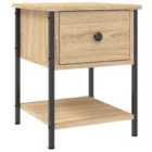 Vidaxl Bedside Table Sonoma Oak 34X35.5X45 Cm Engineered Wood