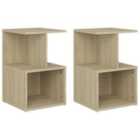 Vidaxl Bedside Cabinets 2 Pcs Sonoma Oak 35X35X55 Cm Engineered Wood