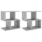 Vidaxl Bedside Cabinets 2 Pcs Concrete Grey 50X30X51.5 Cm Engineered Wood