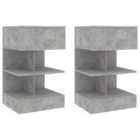 Vidaxl Bedside Cabinets 2 Pcs Concrete Grey 40X35X65 Cm