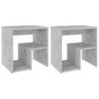 Vidaxl Bed Cabinets 2 Pcs Concrete Grey 40X30X40 Cm Engineered Wood