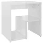 Vidaxl Bed Cabinet High Gloss White 40X30X40 Cm Engineered Wood