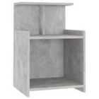 Vidaxl Bed Cabinet Concrete Grey 40X35X60 Cm Engineered Wood
