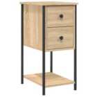 Vidaxl Bedside Cabinet Sonoma Oak 32X42X70 Cm Engineered Wood