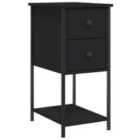 Vidaxl Bedside Cabinet Black 32X42X70 Cm Engineered Wood