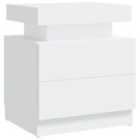 Vidaxl Bedside Cabinet White 45X35X52 Cm Engineered Wood