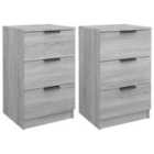 Vidaxl Bedside Cabinets 2 Pcs Grey Sonoma 40X36X65 Cm