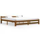 Vidaxl Bed Frame Honey Brown Solid Pine Wood 200X200 Cm