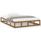 Vidaxl Bed Frame Honey Brown 200X200 Cm Solid Wood