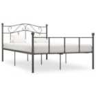 Vidaxl Bed Frame Grey Metal 160X200 Cm