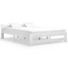 Vidaxl Bed Frame White Solid Pine Wood 180X200 Cm