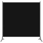 vidaXL 1-panel Room Divider Black 175X180cm