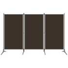 Vidaxl 3-panel Room Divider Brown 260X180 Cm