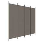 Vidaxl 4-panel Room Divider Anthracite 698X180 Cm Fabric