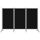 vidaXL 3-panel Room Divider Black 260X180cm