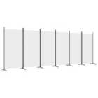 Vidaxl 6-panel Room Divider White 520X180 Cm Fabric