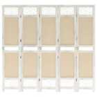 Vidaxl 5-panel Room Divider Cream 175X165 Cm Fabric