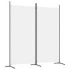 Vidaxl 2-panel Room Divider White 175X180 Cm Fabric