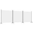 Vidaxl 3-panel Room Divider White 525X180 Cm Fabric