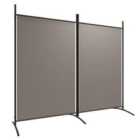 Vidaxl 2-panel Room Divider Anthracite 175X180 Cm Fabric