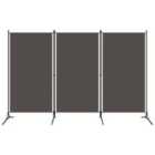 vidaXL 3-panel Room Divider Anthracite 260X180cm