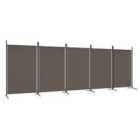Vidaxl 5-panel Room Divider Anthracite 433X180 Cm Fabric