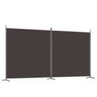 Vidaxl 2-panel Room Divider Brown 348X180 Cm Fabric