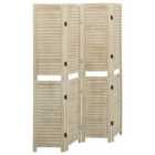 Vidaxl 4-panel Room Divider 140X165 Cm Solid Wood Paulownia