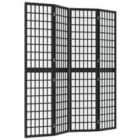 Vidaxl Folding 4-panel Room Divider Japanese Style 160X170 Cm Black