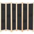 Vidaxl 6-panel Room Divider Black 240X170X4 Cm Fabric