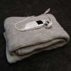 160Cm 120W Grey Electric Throw Blanket With Temperature Settings