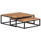 Vidaxl Nesting Coffee Tables 2 Pcs Solid Acacia Wood