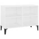 Vidaxl Tv Cabinet With Metal Legs White 69.5X30X50 Cm